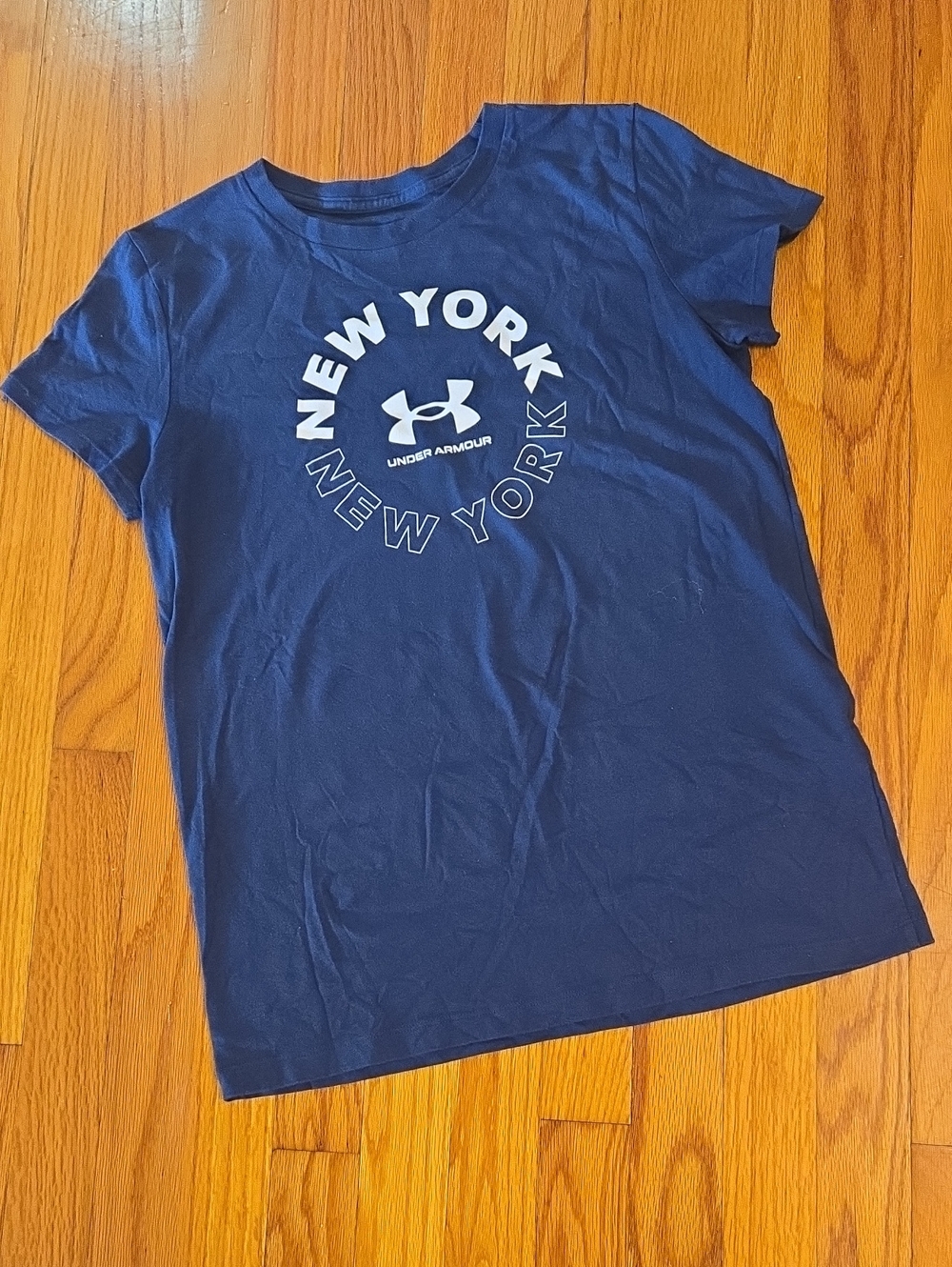 Under Armour Navy Blue 'New York' Graphic Short Sleeve Tee